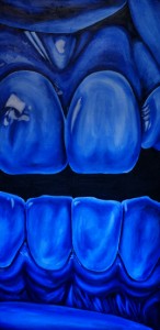 Laura: Ultramarine Blue - 24x48" - Acrylic on Canvas