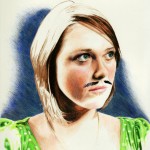 "Laura with Facial Hair 3" - 8x10" - Coloured Pencil