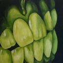 Laura: Night Vision Green - 12×12″ - Acrylic on Canvas