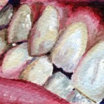Laura #5 - 2x3" - Acrylic on Paper
